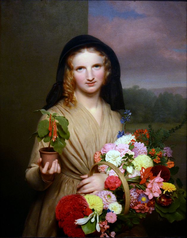756 The Flower Girl - Charles Cromwell Ingham 1846- American Wing New York Metropolitan Museum of Art